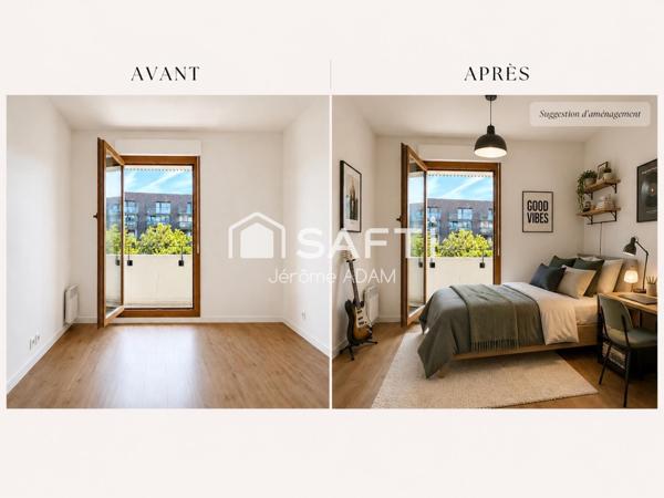 Superbe T4 76 m2 exposition sud ouest | Terrasse Loggia 19 m2 | 2 parkings