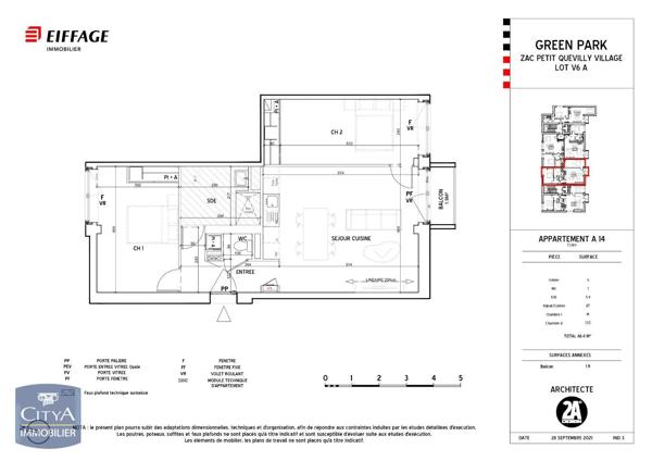 Appartement à louer 3 pièces 66.4m² Le Petit-Quevilly (76140)