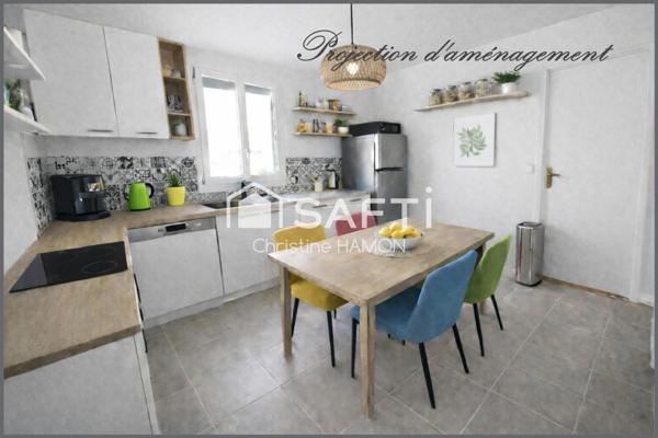 Maison dans le centre, vie de plain pied et jardin