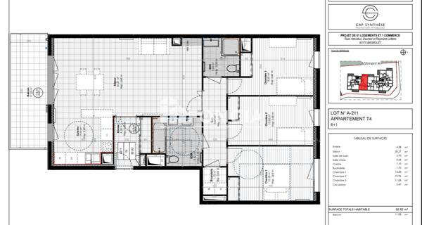 Location Appartement 4 pièces 92.82 m² - Bagnolet 93170