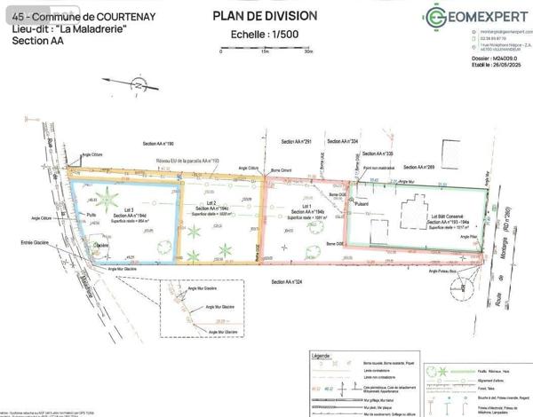 Terrain à Batir à vendre à Courtenay dans le Loiret (45320), ref : 45050-1346