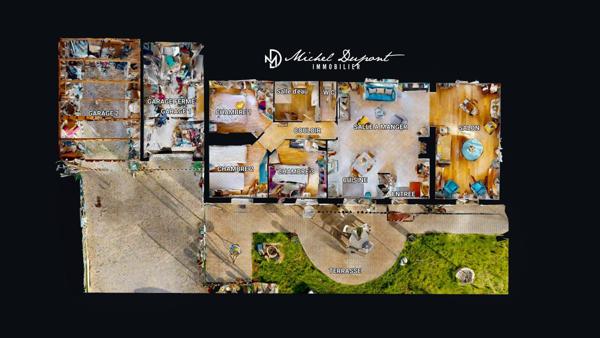 Maison de plain pied de 95 m² sur 910 m² de parc entièrement clôturé