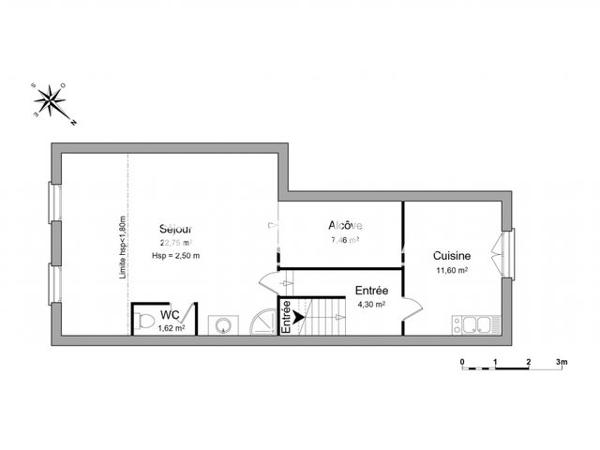 Location Studio 47.7 m² - 24 TER ROUTE DE CHARLEVILLE Novy Chevrieres 08300