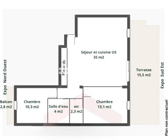 Appartement 3 pièces - 69 m²