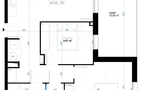 Appartement à vendre    3 pièces • 62,07 m2 Narbonne