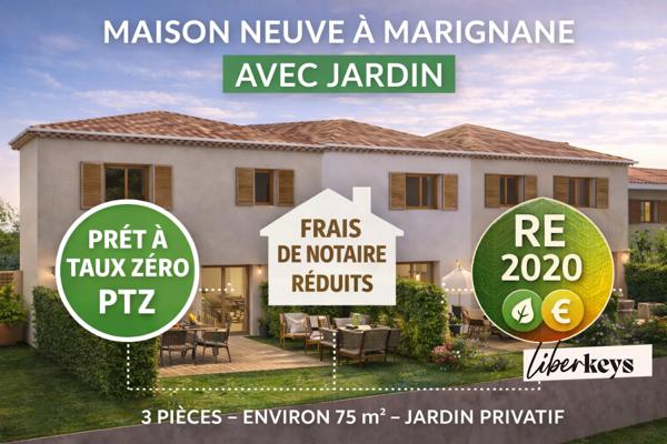 Maison T3 de 75m2 avec jardin – Programme neuf à Marignane