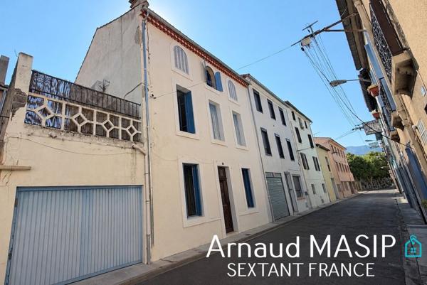 SPACIEUSE MAISON DE VILLE, 164M² HAB, 4 CHAMBRES, TERRASSE, GARAGE, QUILLAN CENTRE
