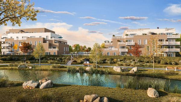 T2 avec balcon dans un cadre verdoyant à deux pas du centre-ville