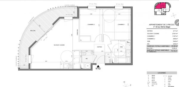 Nice  Quartier du Port : Résidence neuve dans un quartier dynamique et recherché