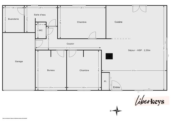 Maison plain pied T4 Garage, jardin