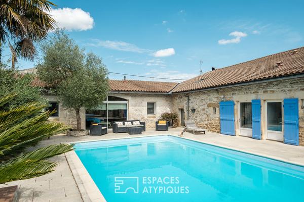 Propriété de charme avec jardin et piscine