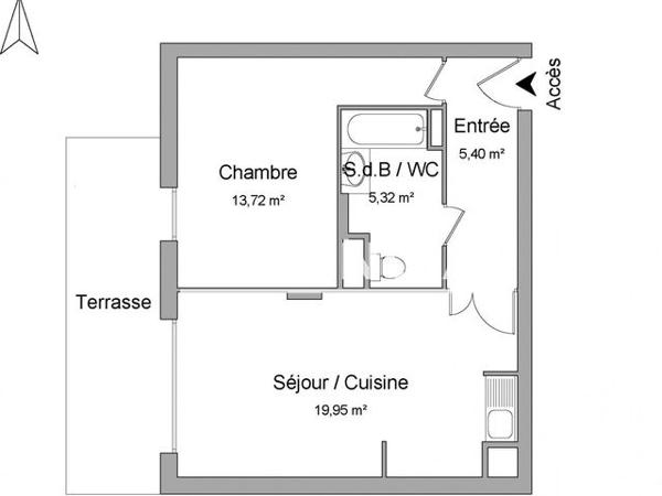 Location Appartement 2 pièces 44.39 m² - 29 AVENUE DE DOMONT Montmorency 95160