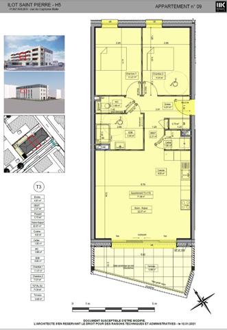 Appartement 3 pièces 74.3 m2