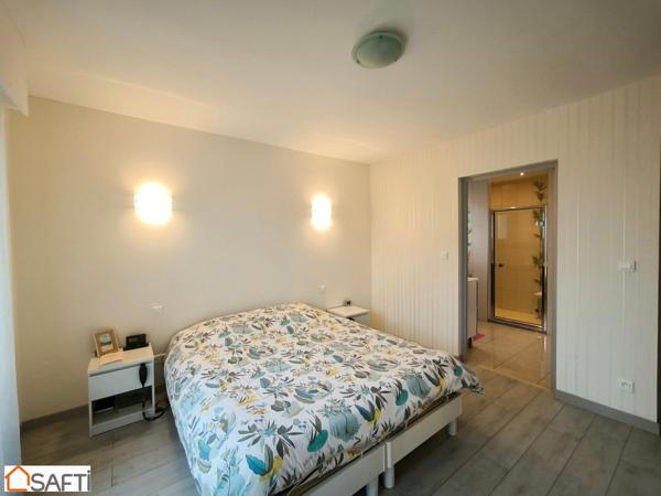 MAISON FAMILLIALE AVEC SES 5 CHAMBRES AVEC SES COMMERCES A PIEDS