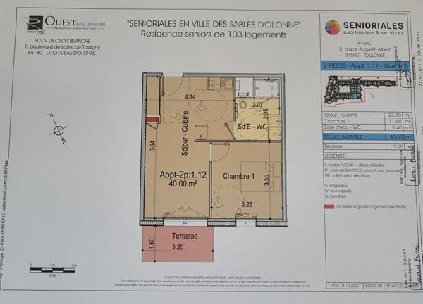 Appartement récent Chateau D Olonne - 2 pièce(s) - 40.0 m2