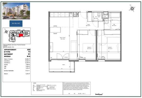 Appartement à vendre 3 pièces 67 m² Lormont