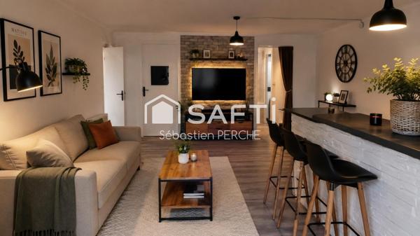 Appartement de 71m² 2 chambres ,cave et terrasse