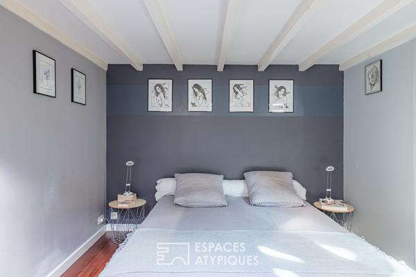 Grand loft lumineux avec terrasse couverte