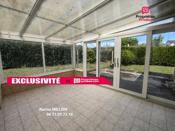 VERNOUILLET 28500 Maison de plain-pied - 2 chambres - Garage - Véranda chauffée - Cabanon de jardin - 149000  HAI