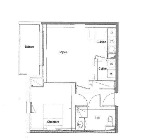 CESTAS GAZINET - T2 LUMINEUX DE 41 M² AVEC BALCON ET PARKING - VENDU OCCUPÉ