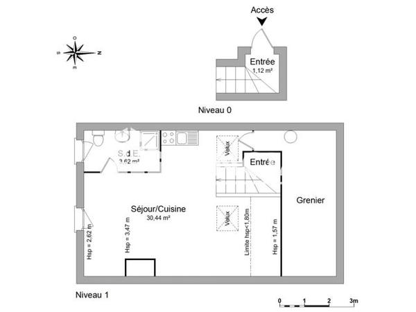 Location Studio 35.18 m² - 27 RUE BRACONNOT Nancy 54000