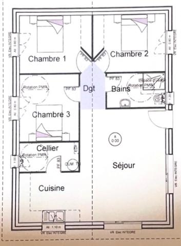 TARNOS – TERRAIN DE 1 000 m² AVEC PERMIS ACCORDÉ ET PROJET DE MAISON