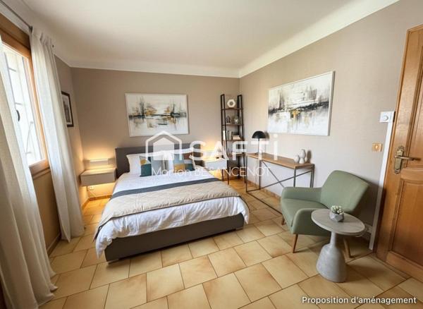 Villa T4 plain pied 132m² + appartement + suite parentale indépendante