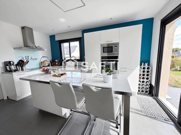 Pavillon de plain-pied, 4 chambres, jardin, garage