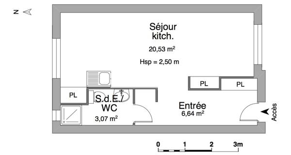 Location Studio meublé 30.24 m² - Riom 63200