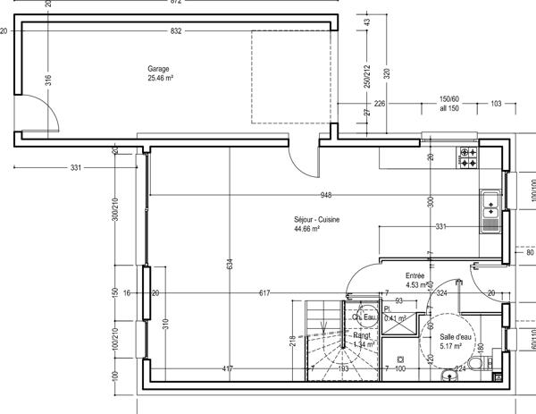 Maison 4/5P, 110m2, jardin, garage, Houssen