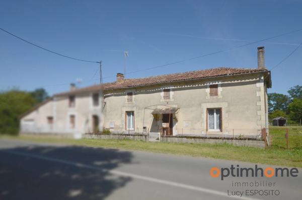 🏡 Projet de rénovation avec 2 595 m² de terrain au cœur de la campagne charentaise – Alloue 🌳