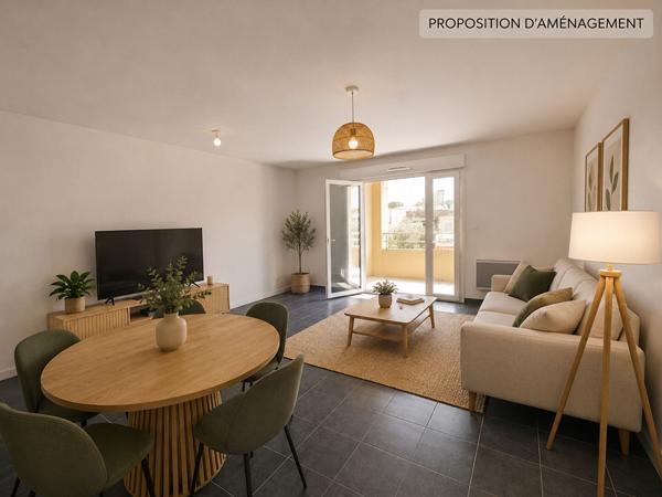 Bel appartement T3 de 63m² dans résidence sécurisée sur les Quais