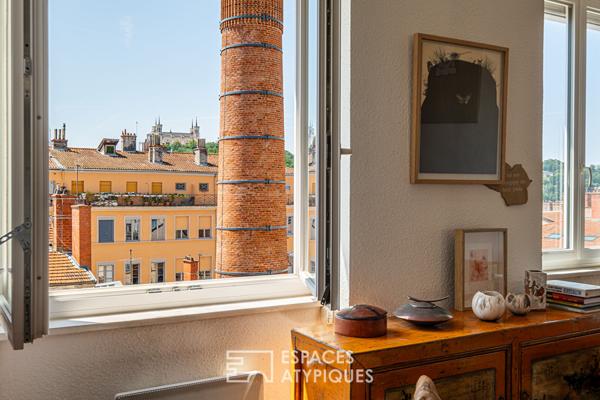 Duplex en dernier étage avec vue Fourvière