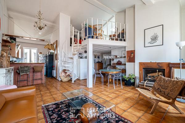 Duplex en dernier étage avec vue Fourvière