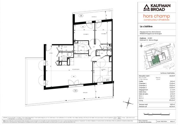 A VENDRE Appartement Entraigues Sur La Sorgue 4 pièce(s) 89.42 m2
