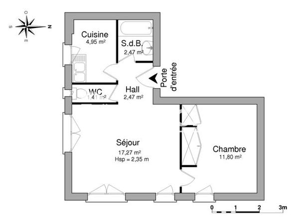 Location Appartement 2 pièces 40.37 m² - 19 AVENUE DU PIGONNET Aix-en-provence 13100