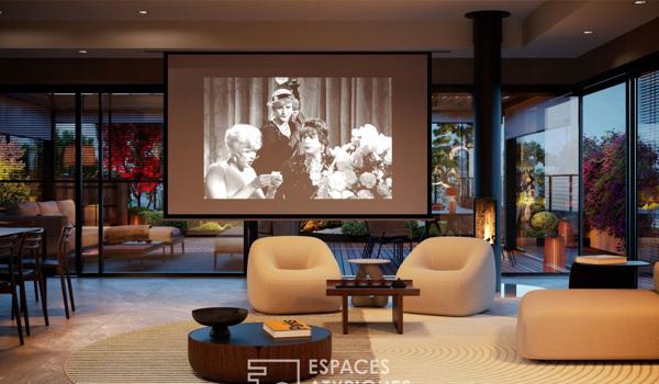 Penthouse avant-gardiste, terrasse, vue mer, commerces à pied