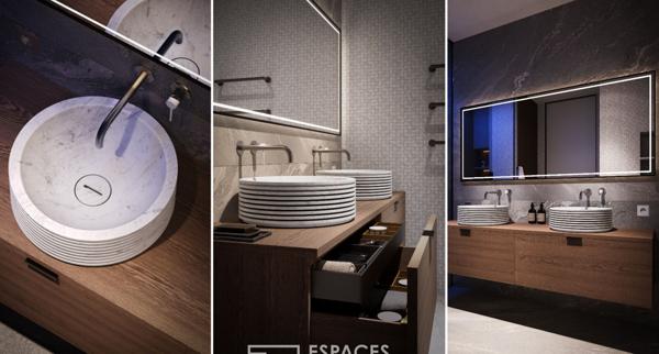 Penthouse avant-gardiste, terrasse, vue mer, commerces à pied