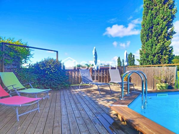 LHERM - Maison T5 de 114 m² - Piscine - 4 chambres.