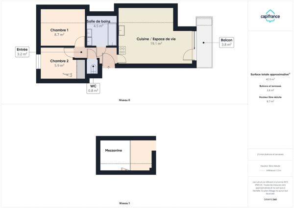 Haute Savoie (74), à vendre SAMOENS - Domaine skiable Grand-Massif - Appartement T3 + mezza 51m²