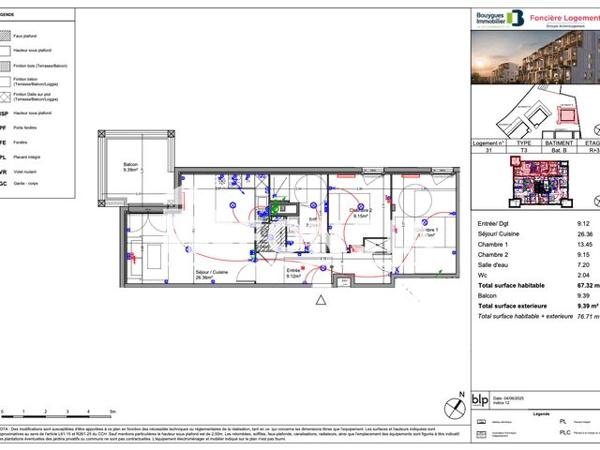 Location Appartement 3 pièces 67.32 m² - 7 RUE ANNE FRANCK Floirac 33270