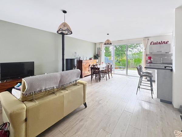 Rare, Saint André des Eaux centre, maison moderne de 94m²(78,36m² loi Carrez), 3 chambres, terrain 201m², excellent DPE en B.