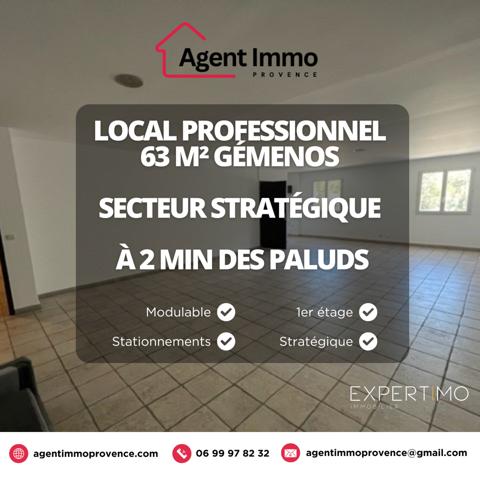 Gémenos (13420) Local professionnel 64 m² – Gémenos – Proche zone des Paluds