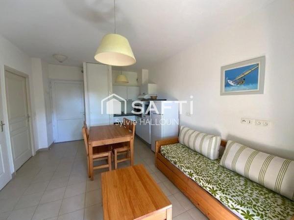 Appt T2 bord de mer meublé jardin 57m², parking