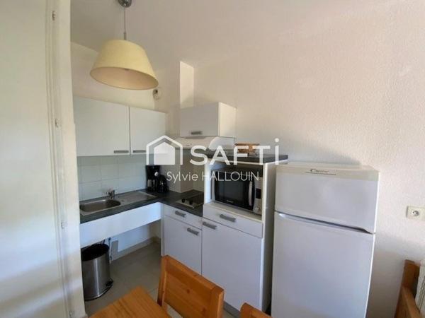 Appt T2 bord de mer meublé jardin 57m², parking