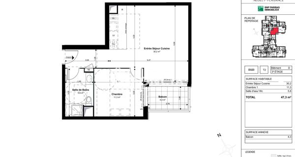 Location Appartement 2 pièces 47.3 m² - Neuilly-plaisance 93360