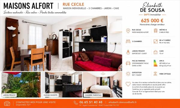 CHARENTONNEAU – MAISON FAMILIALE AVEC JARDIN ET SOUS-SOL