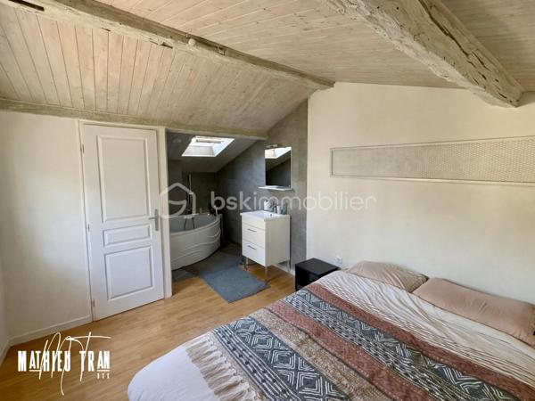 Découvrez cette maison de caractère alliant charme d'antan et confort moderne, nichée dans un cadre de ville tout en profitant des commodités nécessaires à la vie familiale. Construite en 1945, cette maison en pierre offre un espace de vie fonctionnel avec une surface habitable de 90 m² répartie avec ses 3 pièces principales : 2 chambres et 2 salles de bains dont une chambre en rez-de-chaussée. 

Imaginez-vous profiter d'un petit coin d’herbe parfait pour des moments de détente en plein air, complétée par deux emplacements de parking. Bien que sans espaces verts, le style classique se distingue par des intérieurs au cachet indéniable, alliant bois et finitions soignées.

Vous apprécierez l'accès à pied aux transports et aux nombreuses infrastructures scolaires et commerciales à proximité, minuitisant les déplacements pour une vie quotidienne simplifiée.

Ce bien est proposé à la vente par Mathieu TRAN, un professionnel de l'immobilier dédié à votre satisfaction. Ne manquez pas l'opportunité de devenir propriétaire dans un quartier où tranquillité et proximité urbaine se rencontrent harmonieusement.
