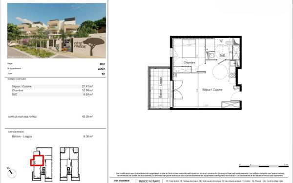 Appartement à vendre    2 pièces • 45,05 m2 Nîmes