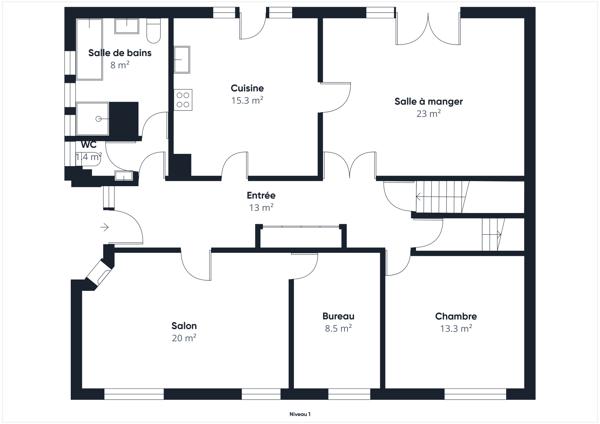 Maison
         8 pièces
        - 143 m² 186 500 € *